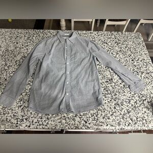 Hawker Rye Slim Stretch Oxford Shirt Gray L Short Huckberry